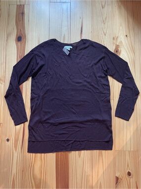 H&M Crewneck Sweater in Deep Plum
